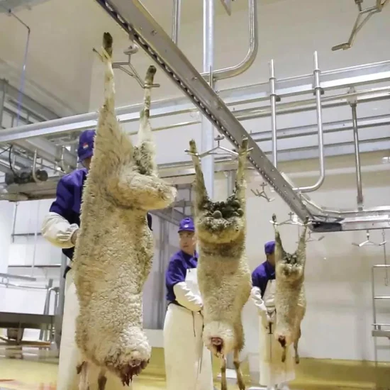 Equipamento de processamento de carcaça de ovelha trilho de transporte automático para linha de matadouro de cabras